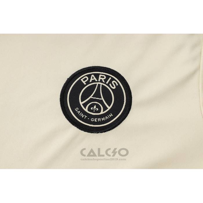 Tuta da Track Paris Saint-Germain Jordan Manica Corta 2024-2025 Giallo - Pantaloncini